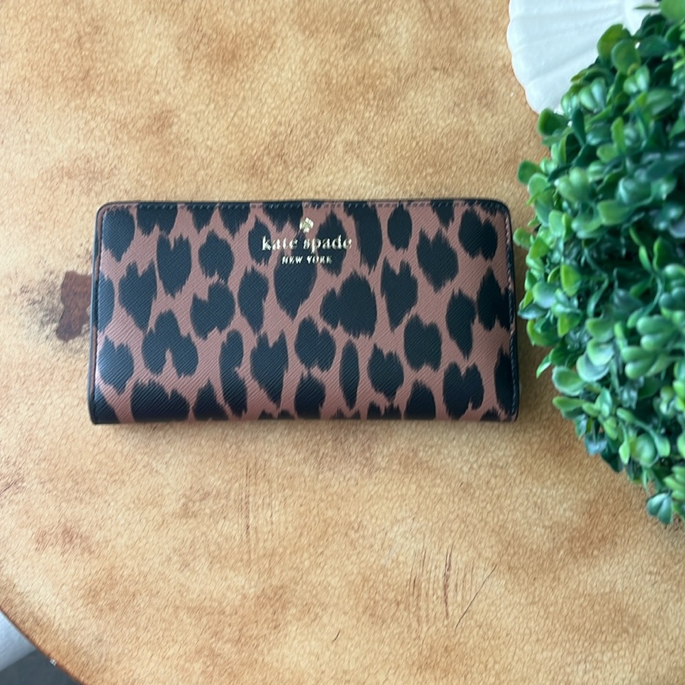 Kate Spade Schuyler Spotted Animal Print Wallet